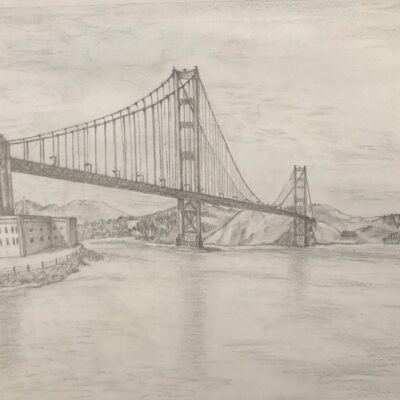 Grafik von Golden Gate Brücke in San Francisco