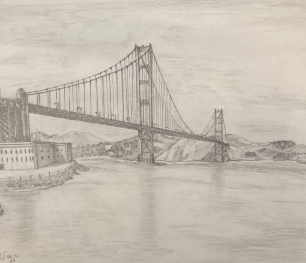 Grafik von Golden Gate Brücke in San Francisco